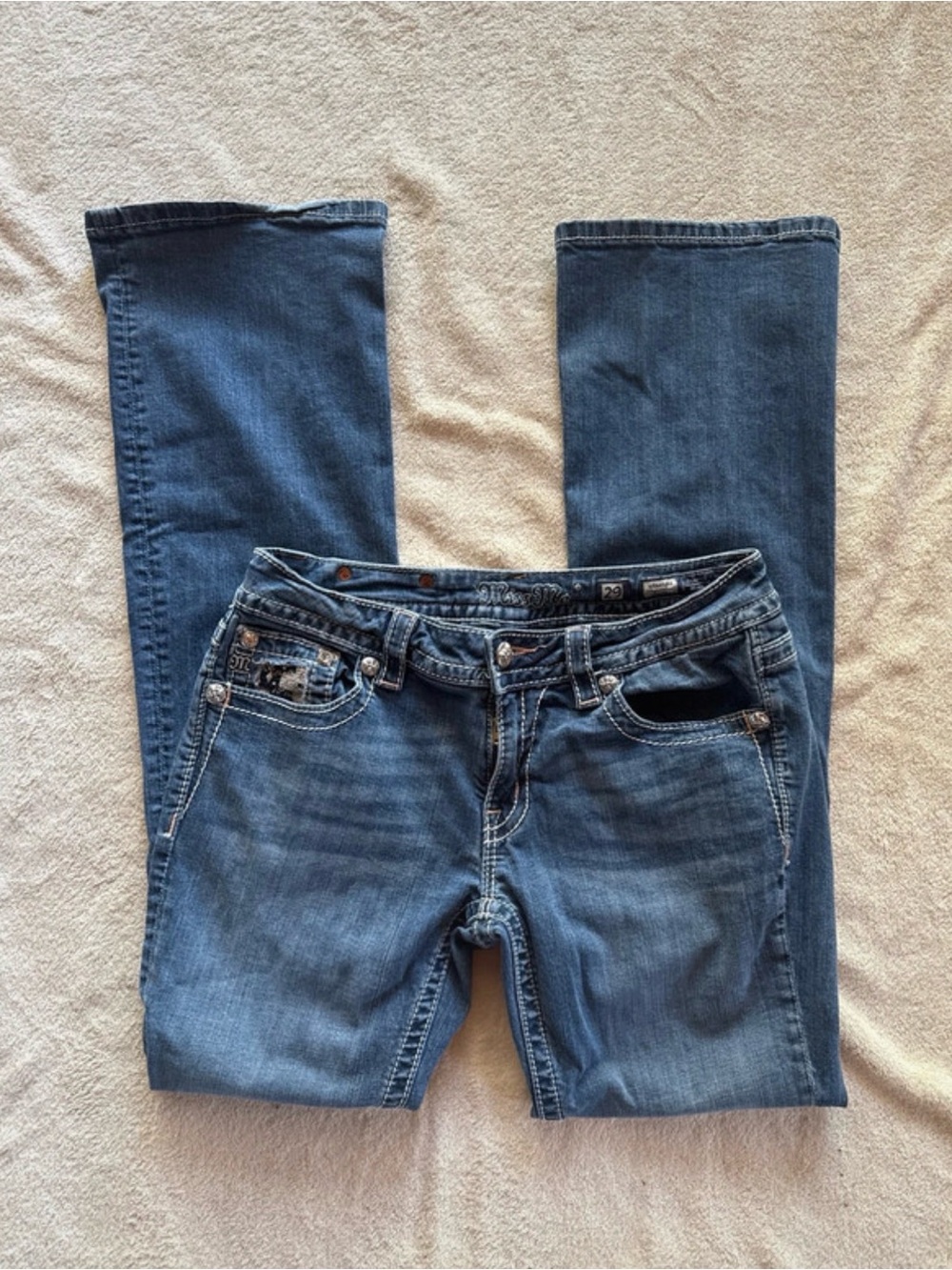 Miss Me Women's  Boot Cut Jeans With Bedazzled Detail